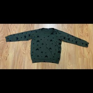 Women’s Buffalo David Bitton Olive Green Long Sleeve Crewneck Shirt S